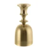 Taper Candle Holder Bell Shape Brushed Gold 16cm
