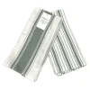 Tea Towel Set/4 Classic Green & White Stripe
