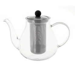 TEAPOT GLASS with S/S Infuser Pear Shape 1L