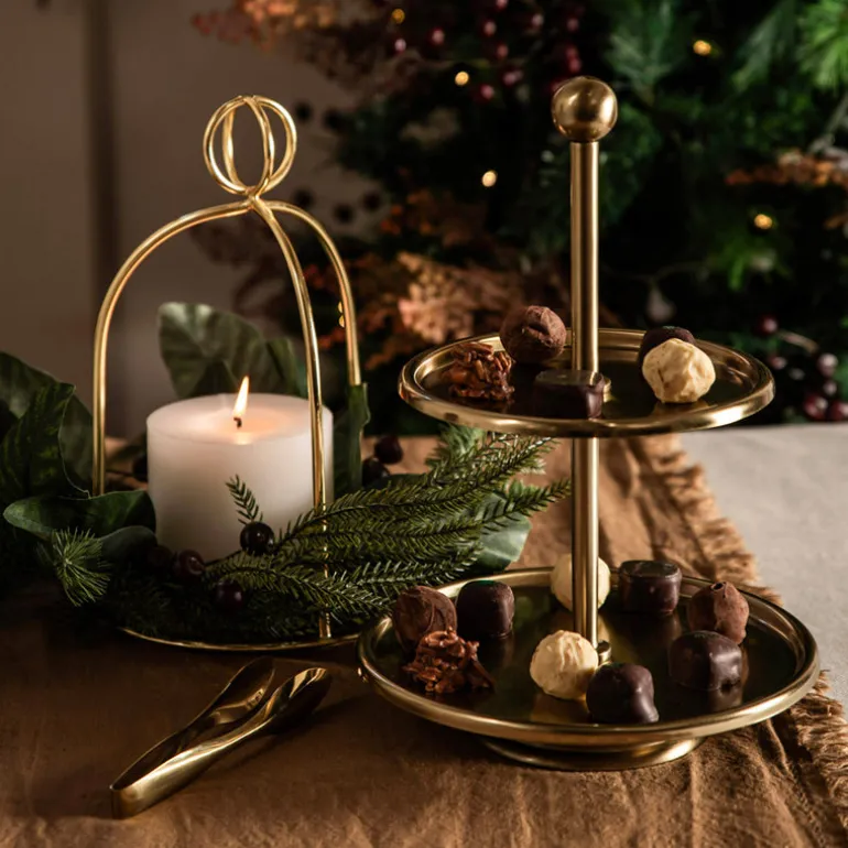 2 Tier Serving Stand Matt Gold