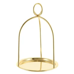 1 Tier Serving Stand with Handle Champagne Gold