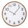 Wall Clock Leonard Brown White & Black