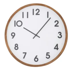 Wall Clock Leonard Brown White & Black