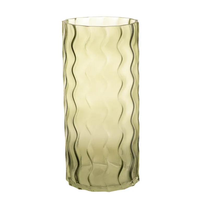Wave-shaped Green Vase 30cm