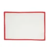 White Placemat with Red Trim