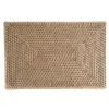 White Wash Rectangle Rattan Placemat