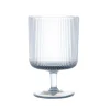 Wine Glass MS Ribbed Blue