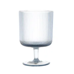 Wine Glass MS Ribbed Blue