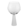 Wine Glass Ribbed Clear Top with Heavy Base