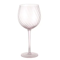 WINE GLASS Ribbed Swirl Blush 535ml